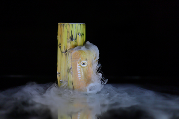 Vaso tiki Calavera de porcelana pintado a mano